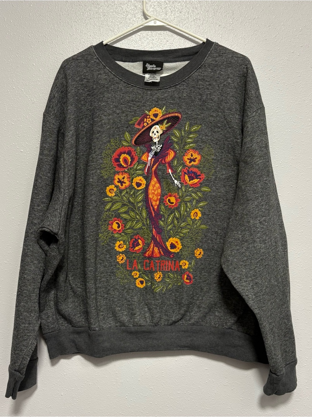 VINTAGE VIBE Hasta Siempre La Catrina Día de los Muertos Oversized Crewneck Swea